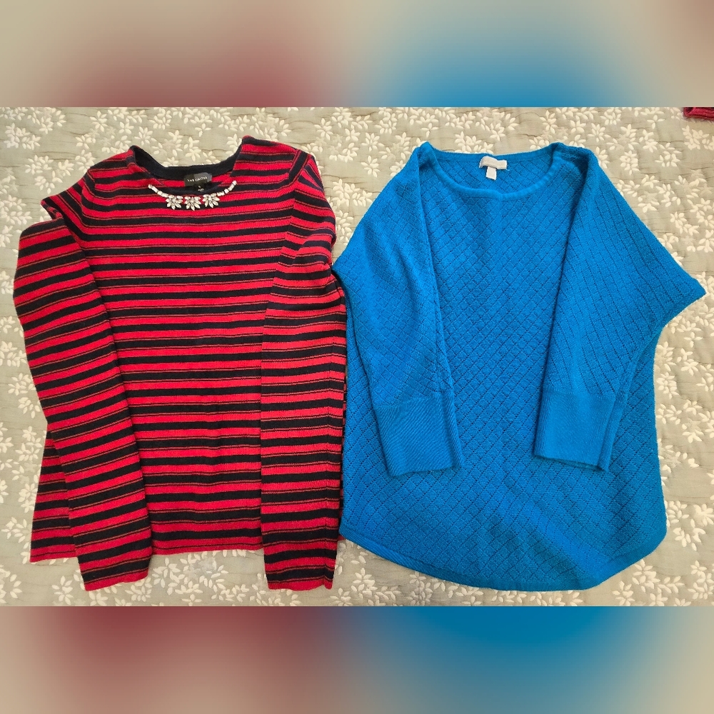Set  Striped Red and blue Women's  Sweaters size S